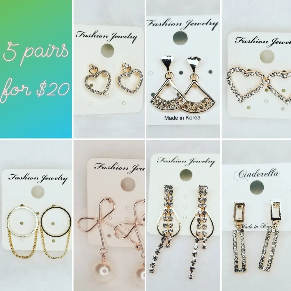 5 for $15 earrings - Picture 1 of 8